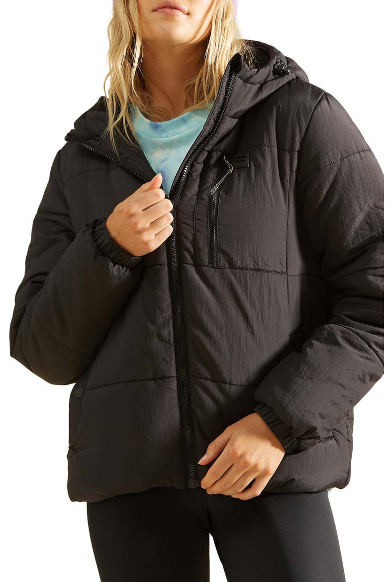 Transport Waterproof Puffer Jacket, Main, color, BLACK