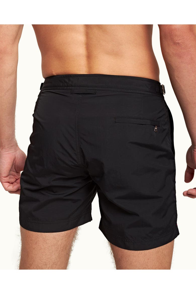 Bulldog Mid-Length Swim Shorts, Alternate, color, Black
