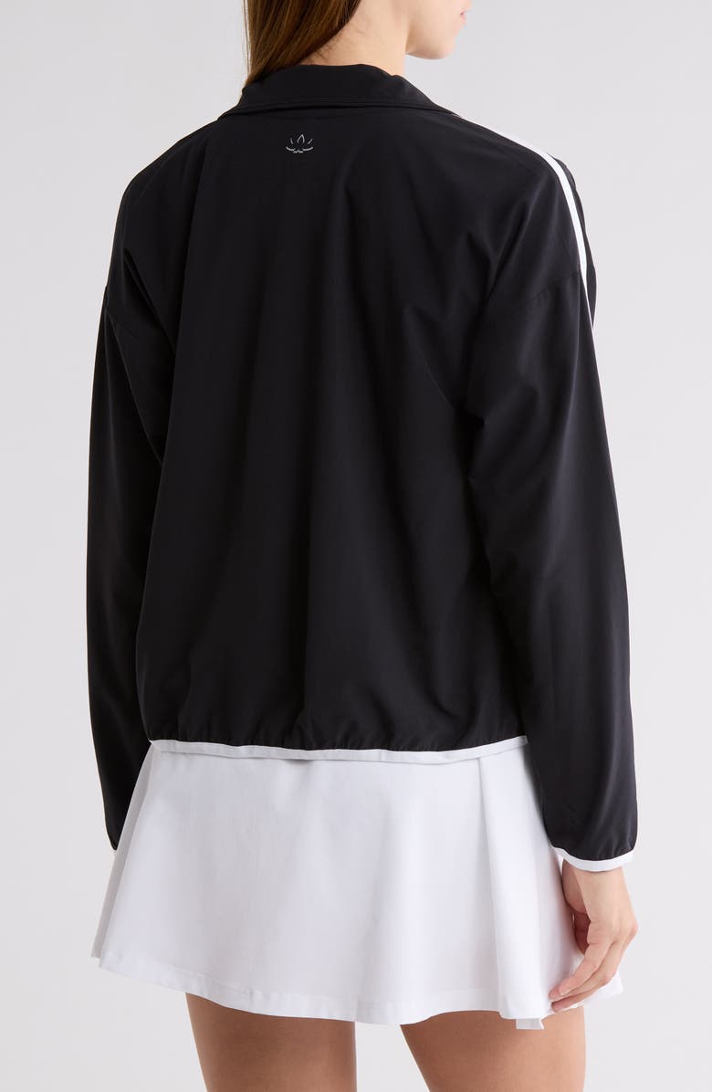 Beyond Yoga Course Contrast Half-Zip Pullover, Alternate, color, 