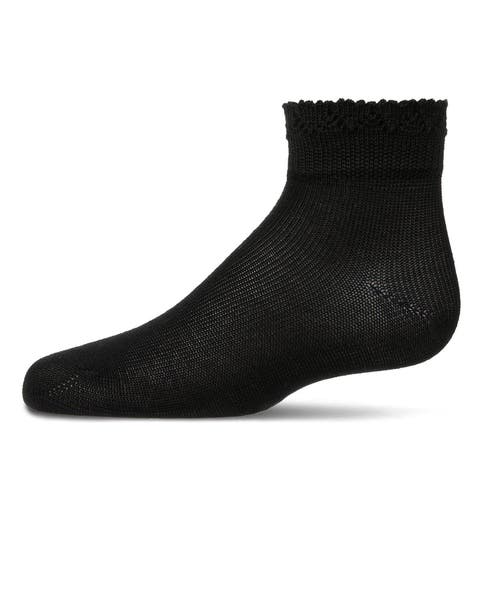 Crochet Ruffle-Trim Cotton Blend Ankle Sock (Toddler, Little Kids, Big Kids)