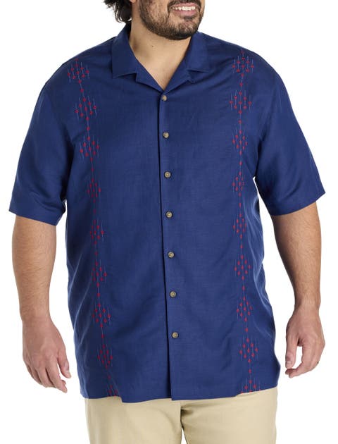 Big & Tall Embroidered Sport Shirt