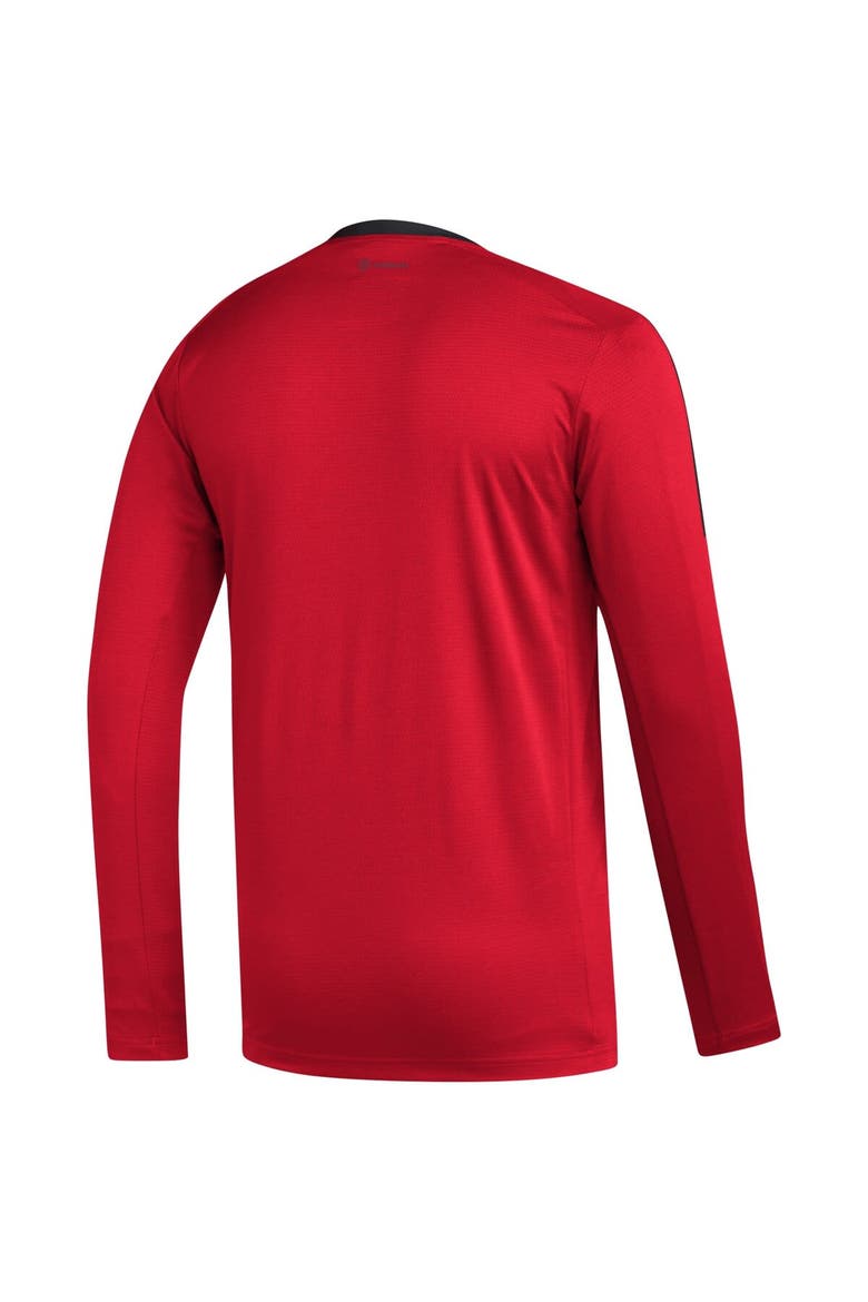 Men's adidas Red Carolina Hurricanes AEROREADY® Long Sleeve T-Shirt, Alternate, color, Red