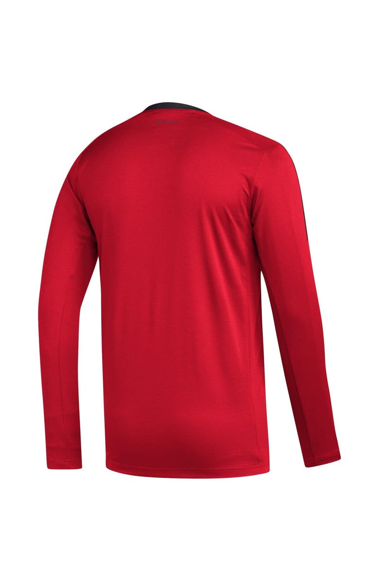 adidas Men's adidas Red Carolina Hurricanes AEROREADY<sup>®</sup> Long Sleeve T-Shirt, Alternate, color, 