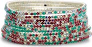 Tasha 12-Pack Rhinestone Stretch Bracelets