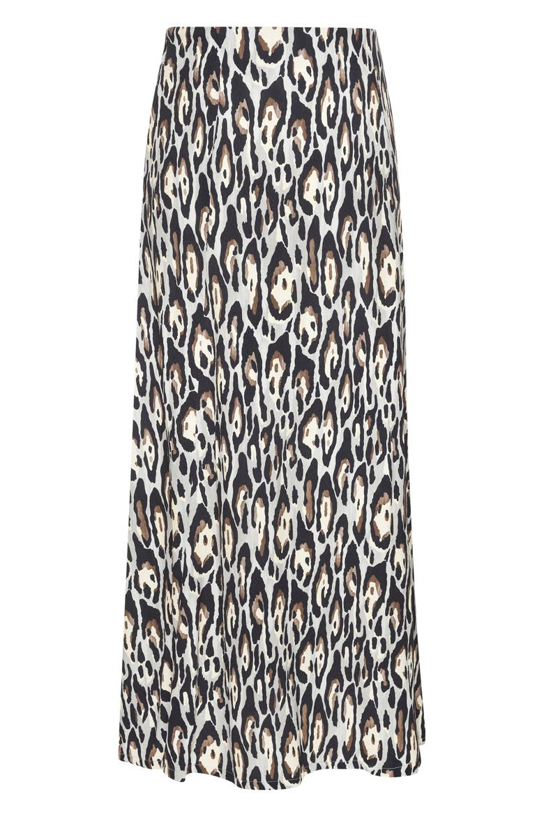 Side Slit Midi Skirt, Alternate, color, Black & Grey
