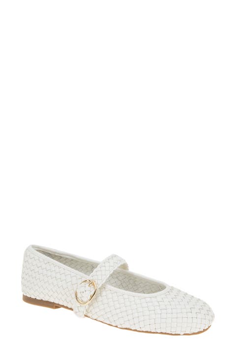 Elayen Woven Mary Jane Flat (Women)