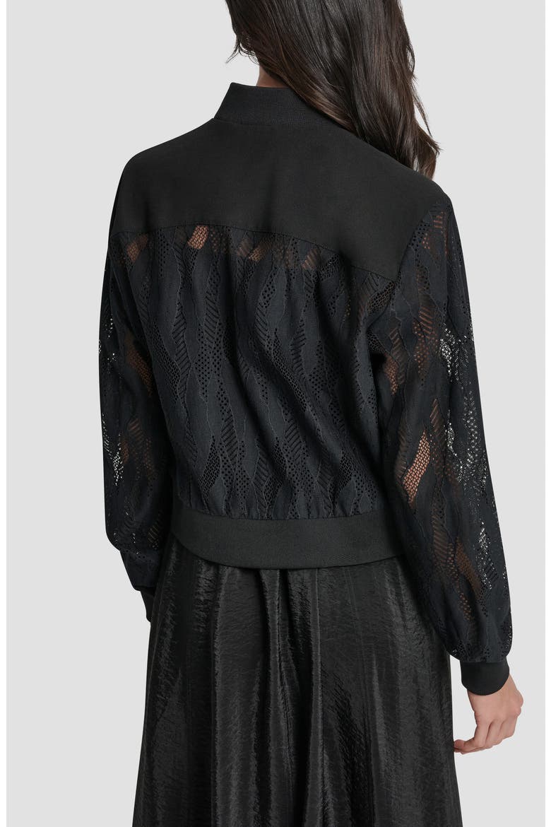 Abstract Lace Jacket, Alternate, color, BLACK