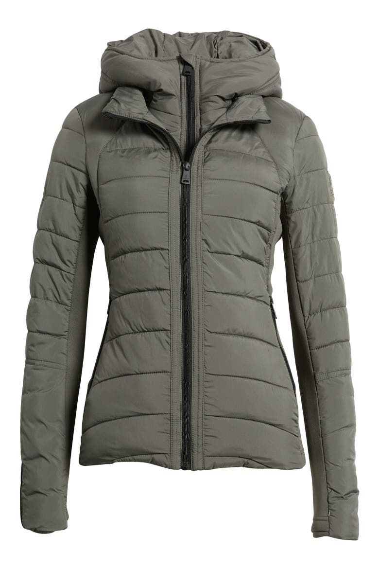 Hooded Quilted Water Repellent Jacket, Alternate, color, METROPOLITE
