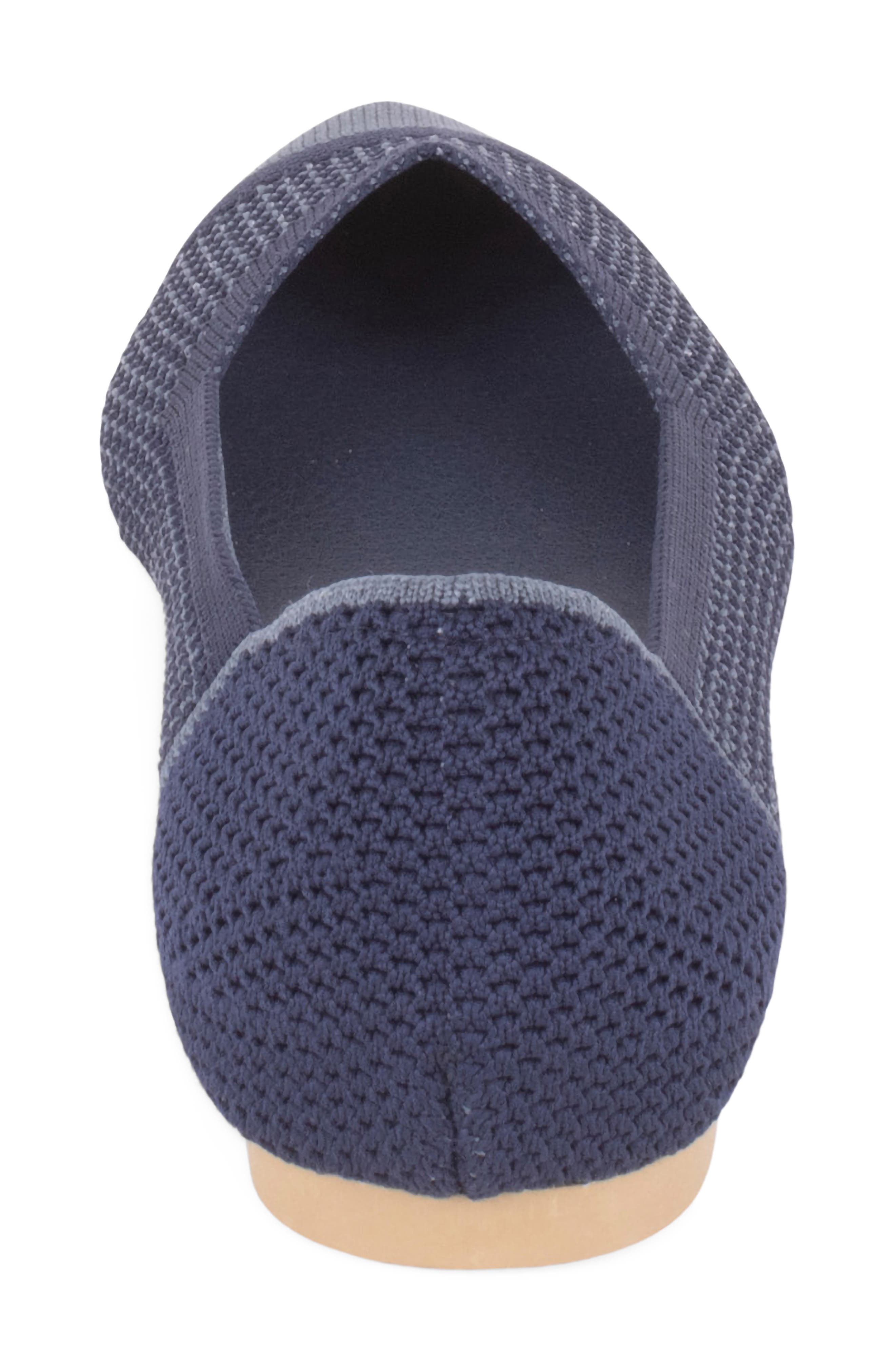 Antigua Knit Pointed Toe Flat, Alternate, color, DENIM