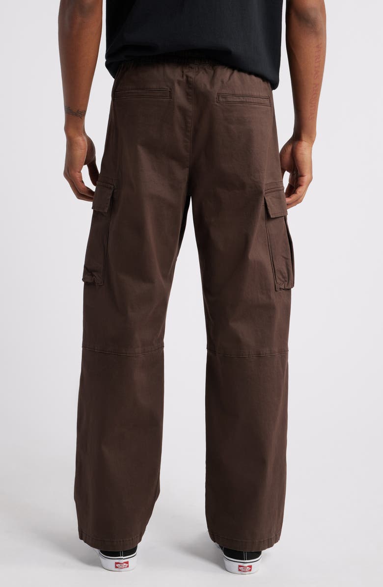 PacSun Brody Wide Leg Drawstring Cargo Pants, Alternate, color, Brown