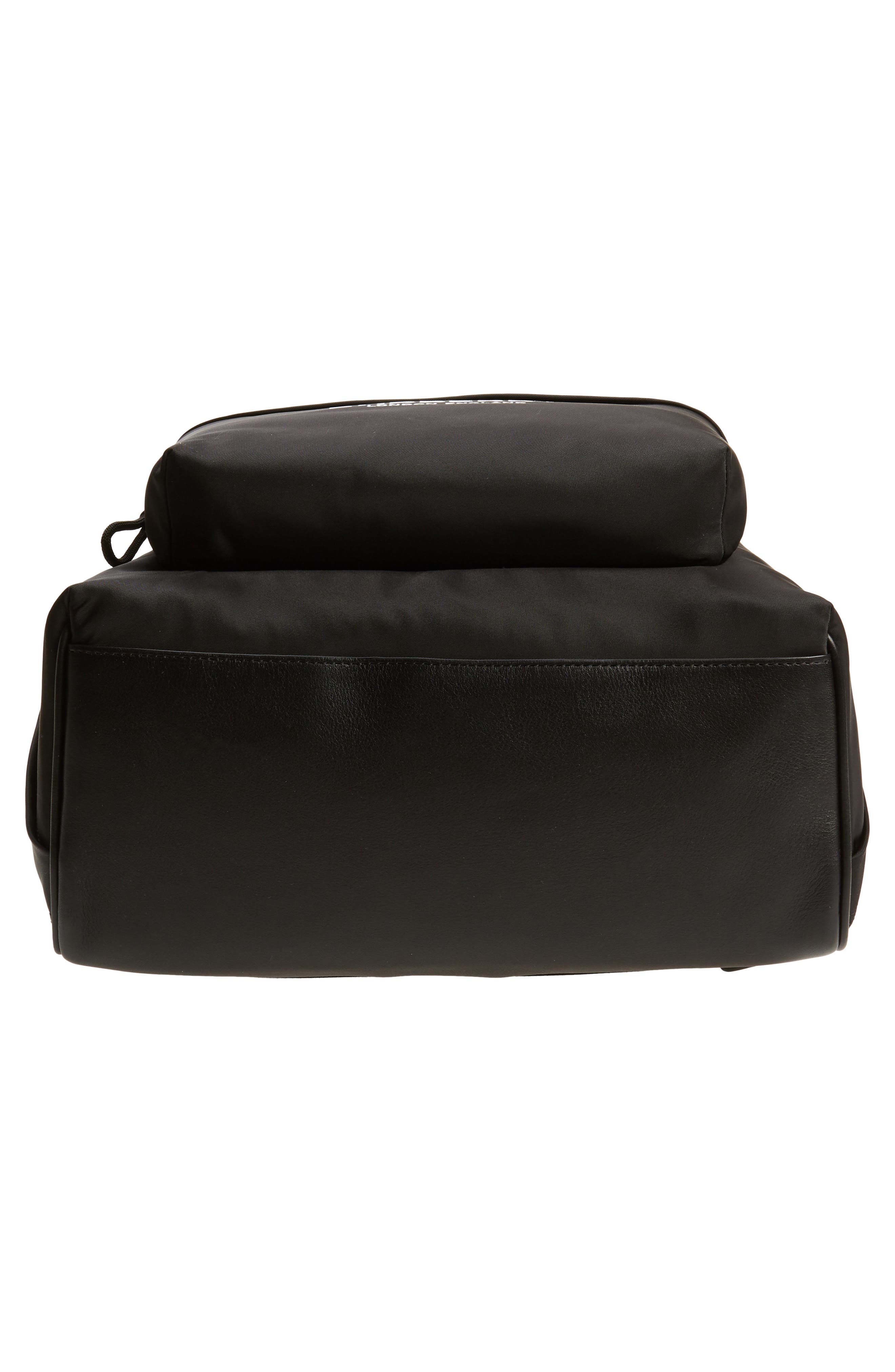 Logo Print Nylon Backpack, Alternate, color, BLACK