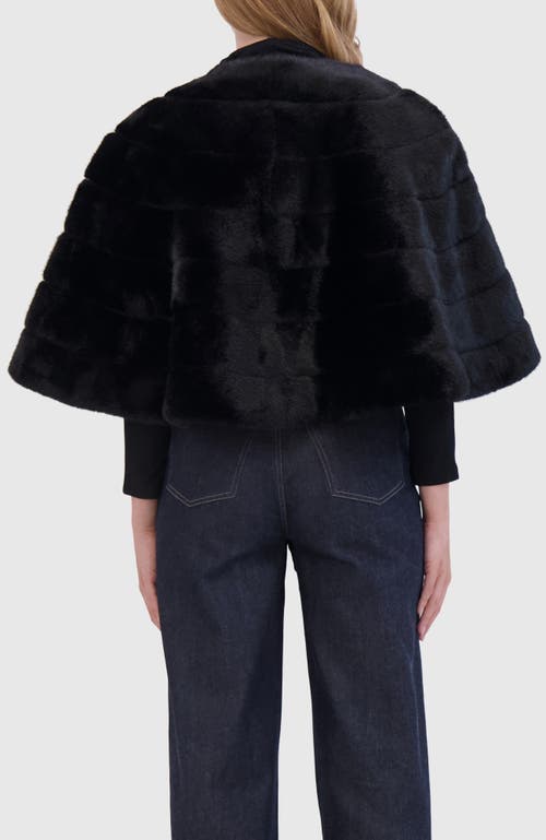 Lyla Grant Fur-free Mink (faux Fur) Stole In Black