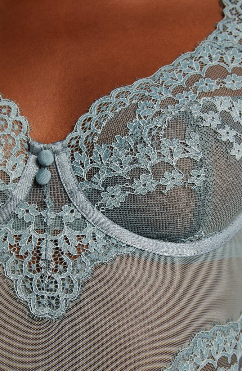 Hunkemöller Amanza Underwire Thong Bodysuit, Alternate, color,