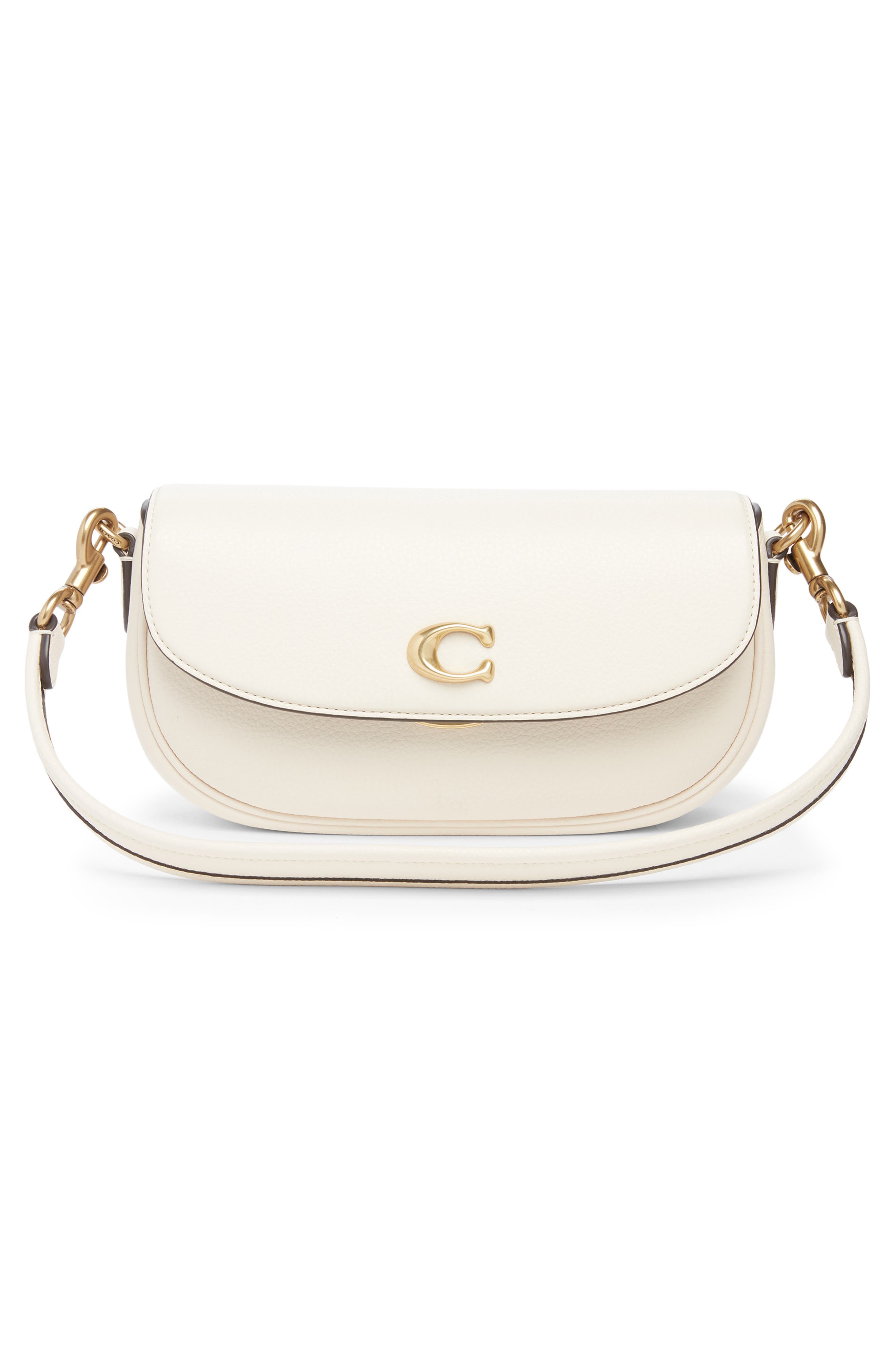 COACH Pebbled Crossbody Bag, Alternate, color, Chalk