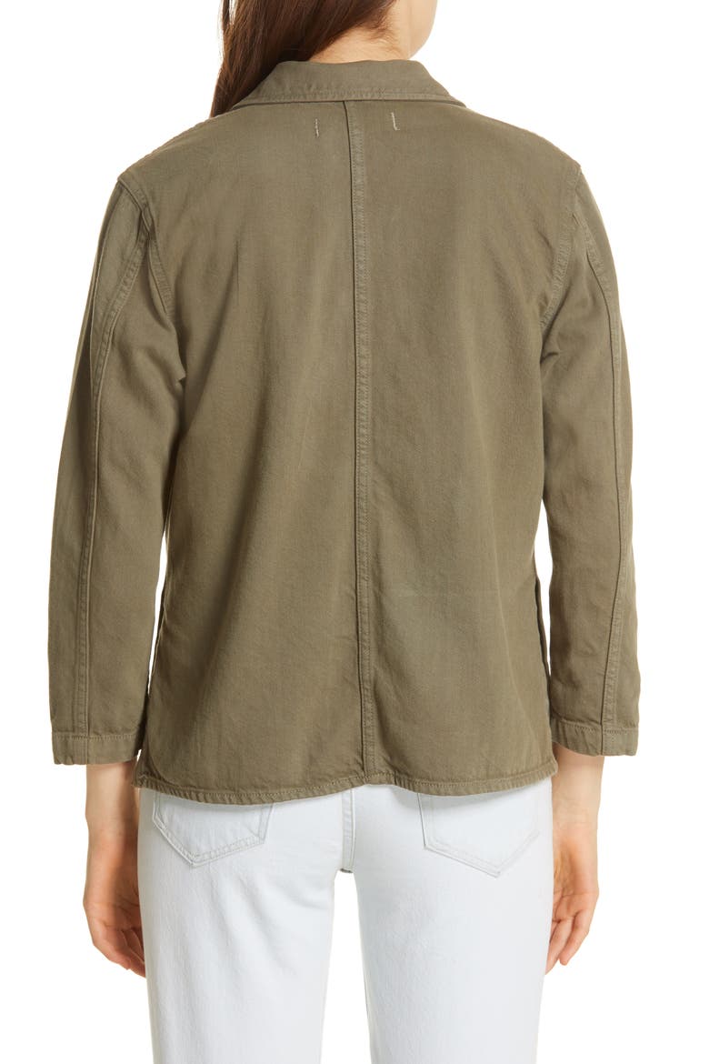 Ingrid Relaxed Denim Chore Jacket, Alternate, color, GREEN TAMBOURINE