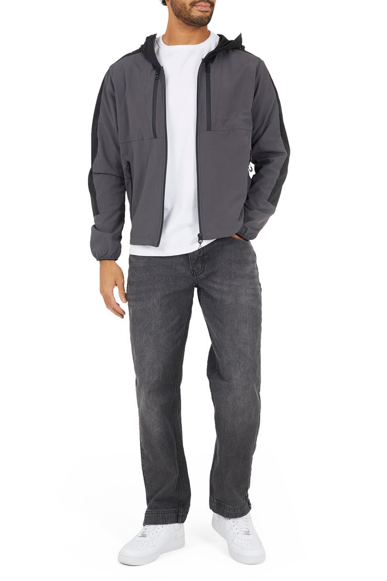 Windrunner Hooded Zip-Through Jacket, Alternate, color, Charcoal