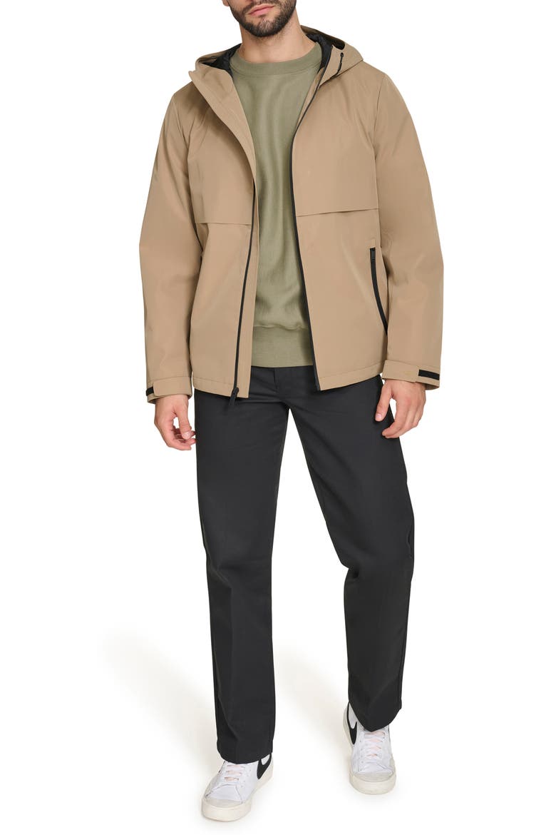 Hooded Rain Jacket, Alternate, color, KHAKI 2