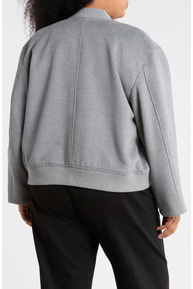 Brushed Bomber Jacket, Alternate, color, GREY HEATHER