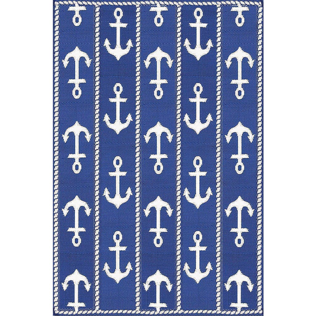 Mad Mats Anchor Blue & White In Multi