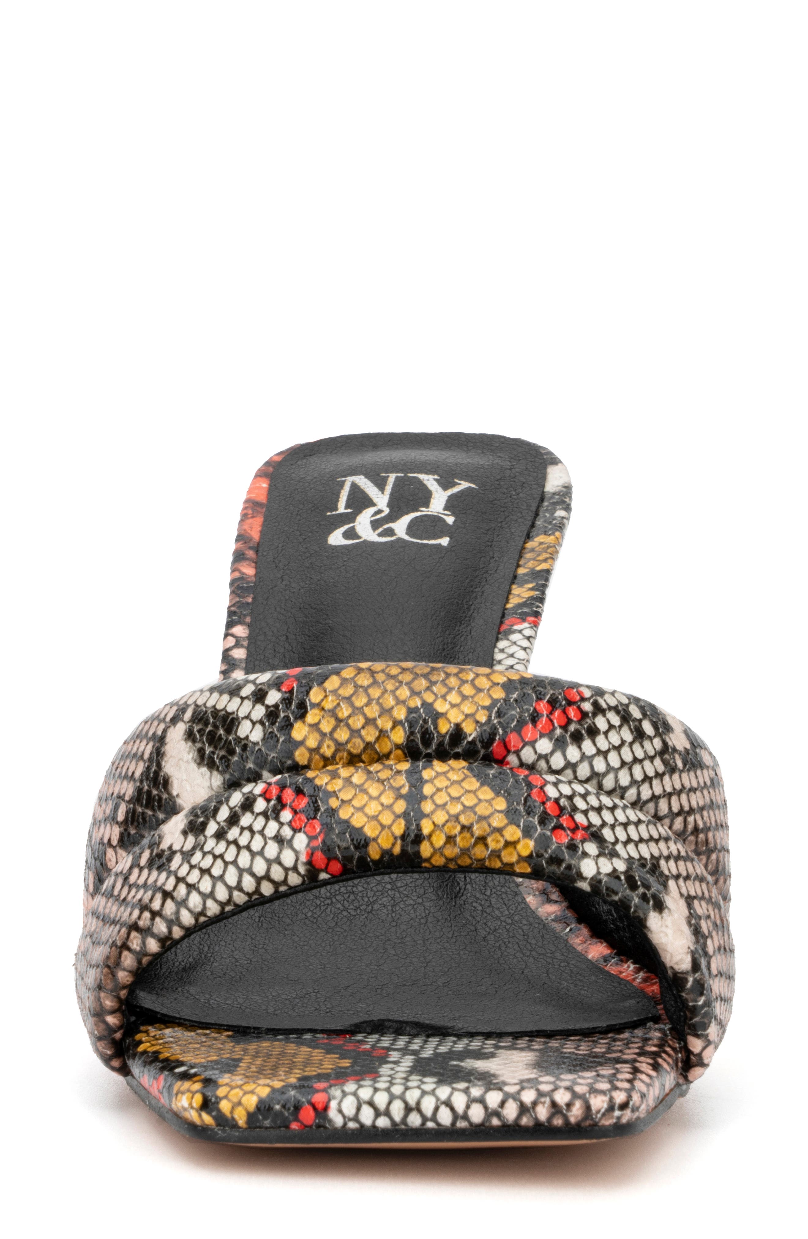 NEW YORK AND COMPANY Evelina Heeled Sandal, Alternate, color, Yellow Multi