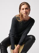 Majestic Filatures Cotton Cashmere Long Sleeve Crewneck T-Shirt