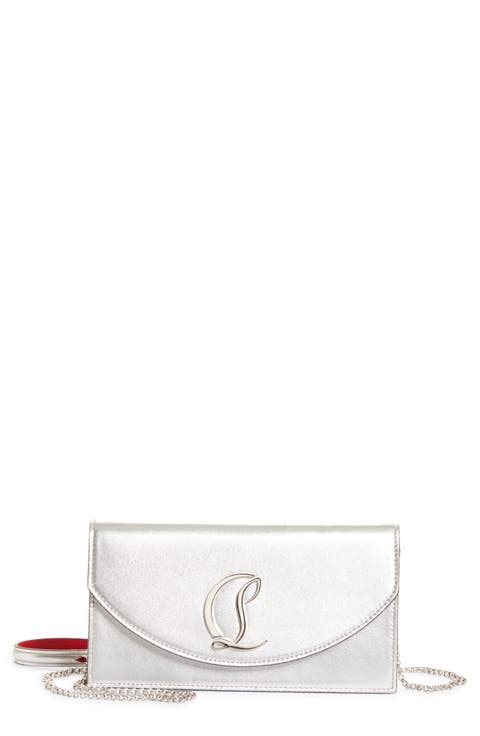 Loubi54 Metallic Leather Clutch