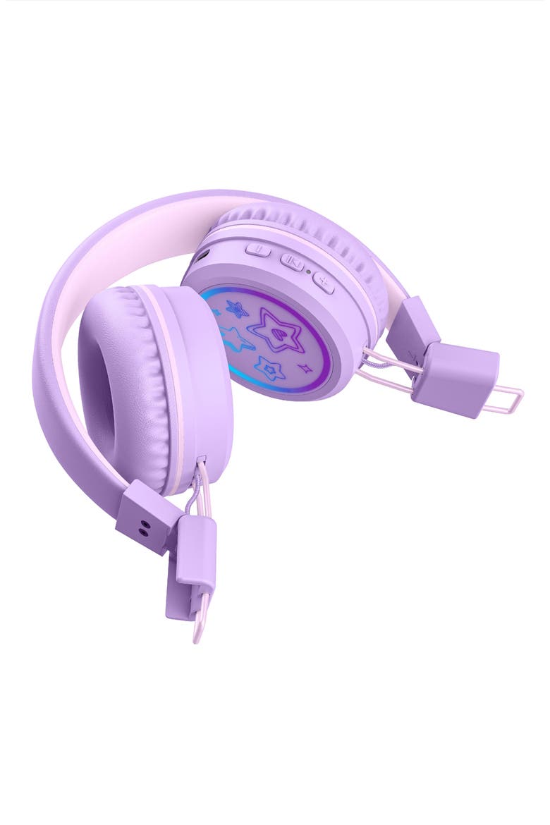 KidJamz KJ55BT Bluetooth Wireless Headphones for Kids w/ LED Lights, Alternate, color, Lavender