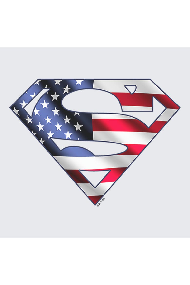Junior's Superman American Shield Logo  Tank Top, Alternate, color, White