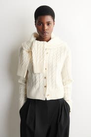 COS Cable-Knit Merino Wool Cardigan