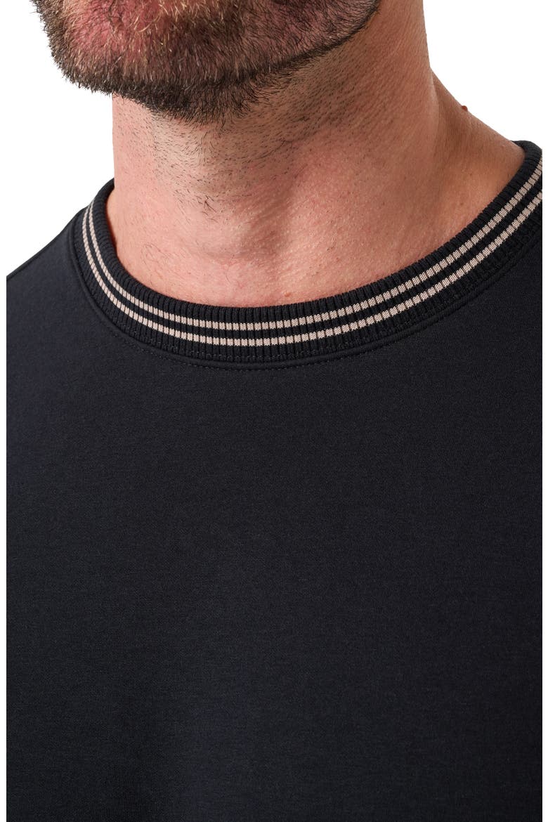 Social Club Contrast Stripe Sweatshirt, Alternate, color, BLACK