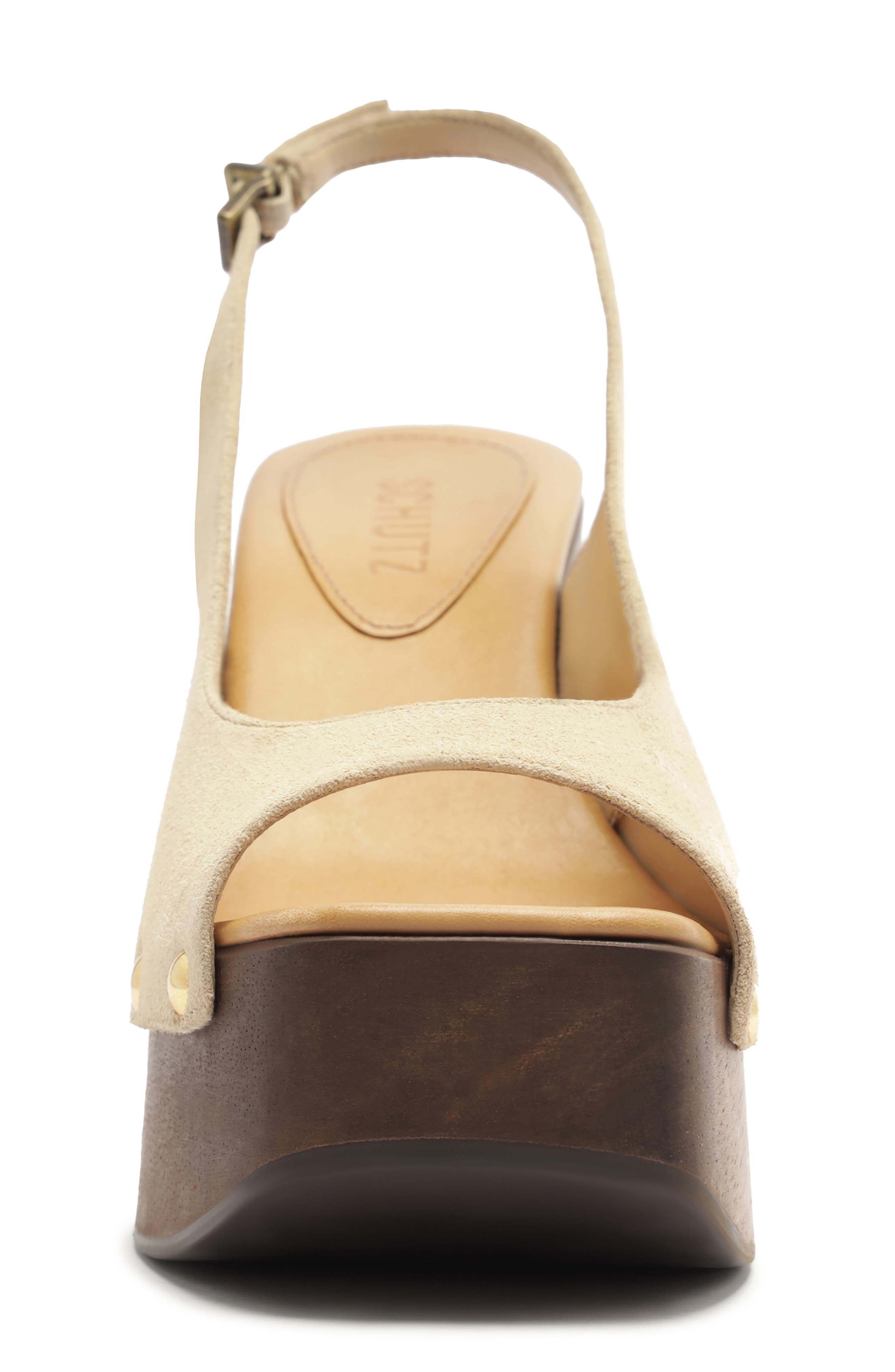 Schutz Rose Platform Slingback Sandal, Alternate, color, Natural Nibs