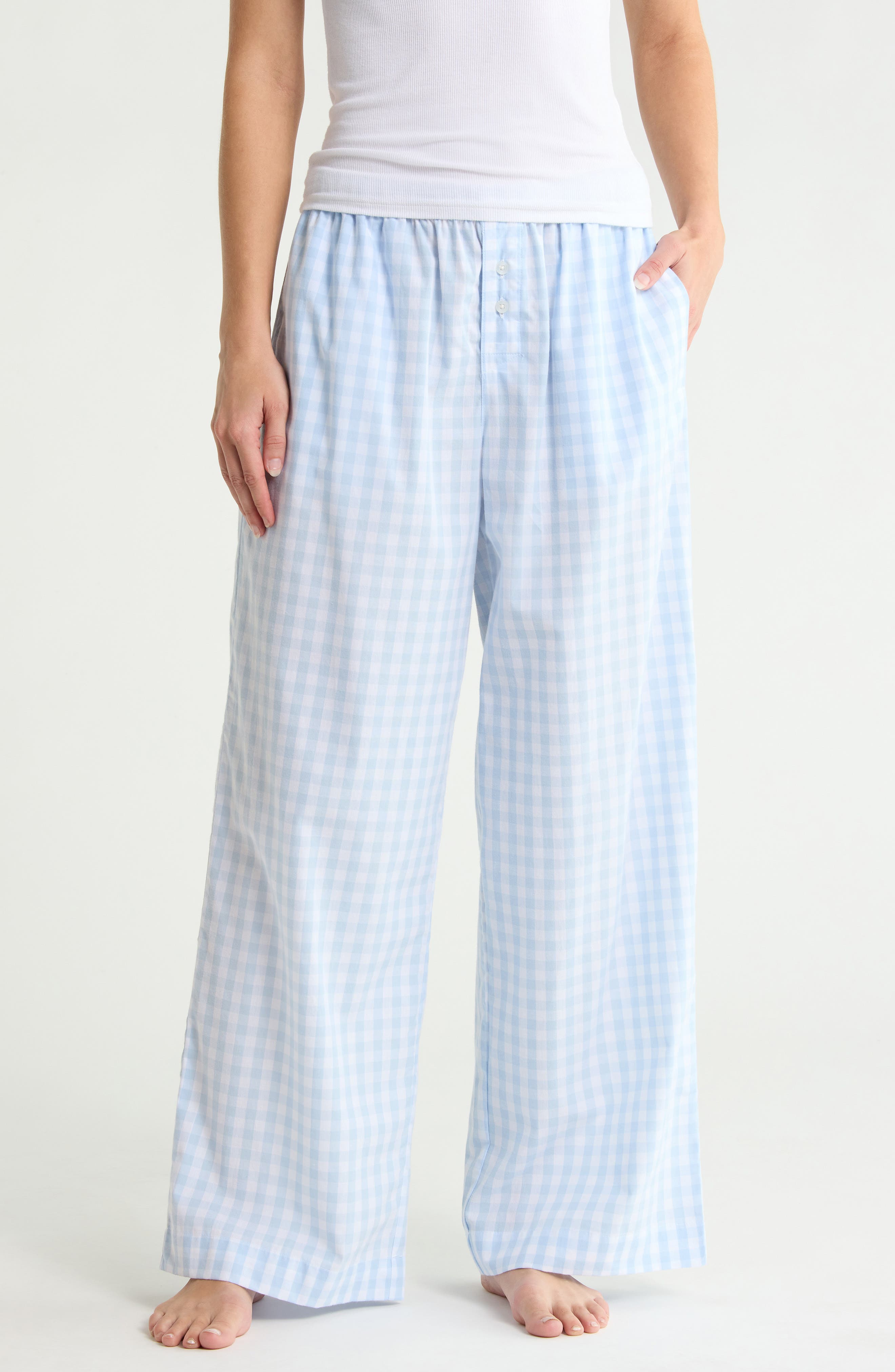 WHITE- BLUE ELLA GINGHAM