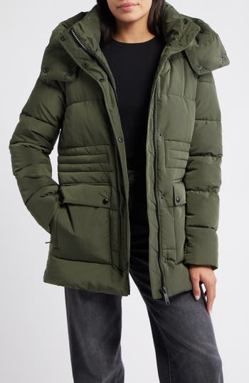 Sam Edelman Parka With Removable Hood In Green