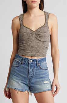 Free People Love Letter Floral Smocked Top