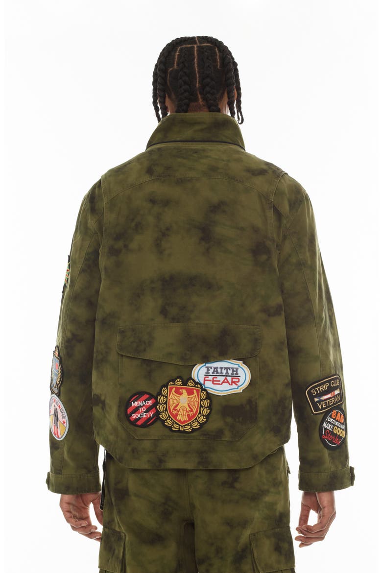 Y2K Patches Cotton Jacket, Alternate, color, CAMO