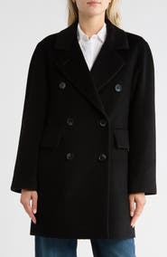 Fleurette Oversize Double Breasted Wool Blend Coat