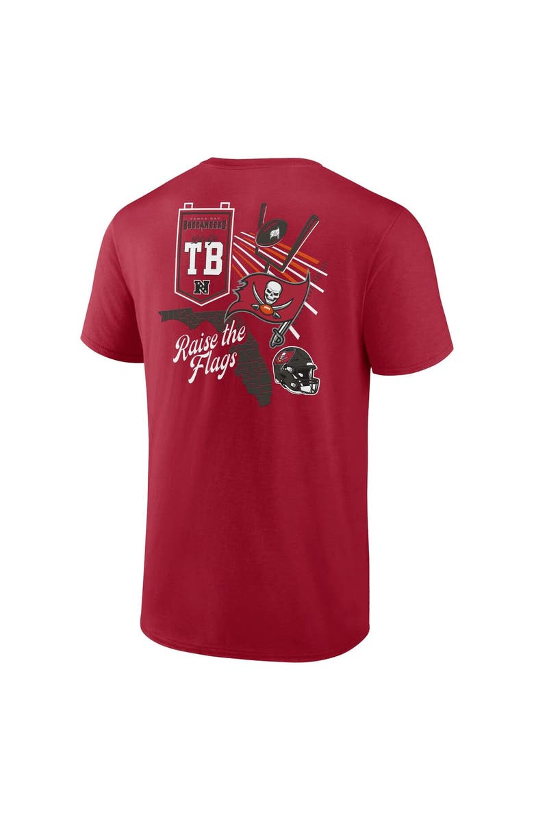 FANATICS Men's Fanatics Branded Red Tampa Bay Buccaneers Split Zone T-Shirt, Alternate, color, 