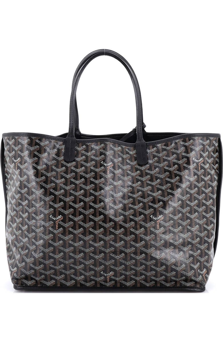 Pre-Owned Goyard Anjou Reversible Tote Coated Canvas PM, Alternate, color, Black