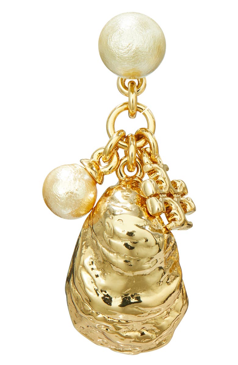 Tory Burch Kira Imitation Pearl Drop Earrings, Alternate, color,