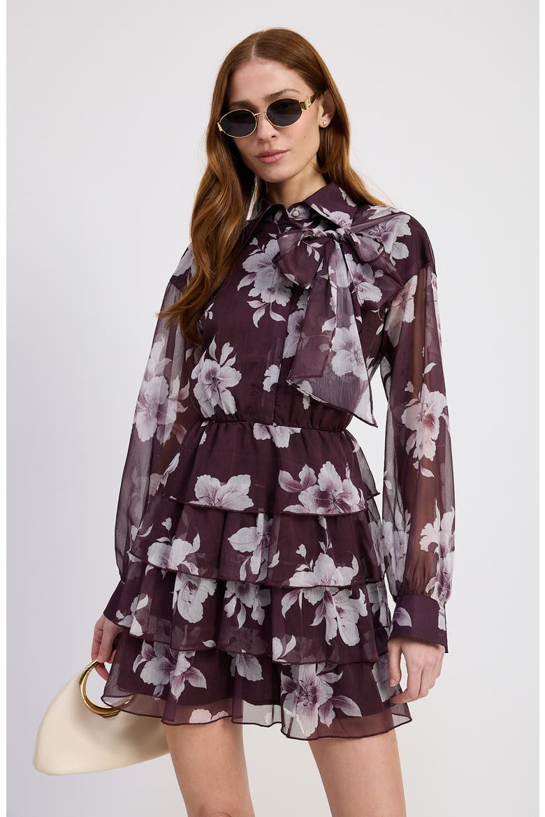Annaliese Long Sleeve Shirtdress, Alternate, color, PLUM GRAY
