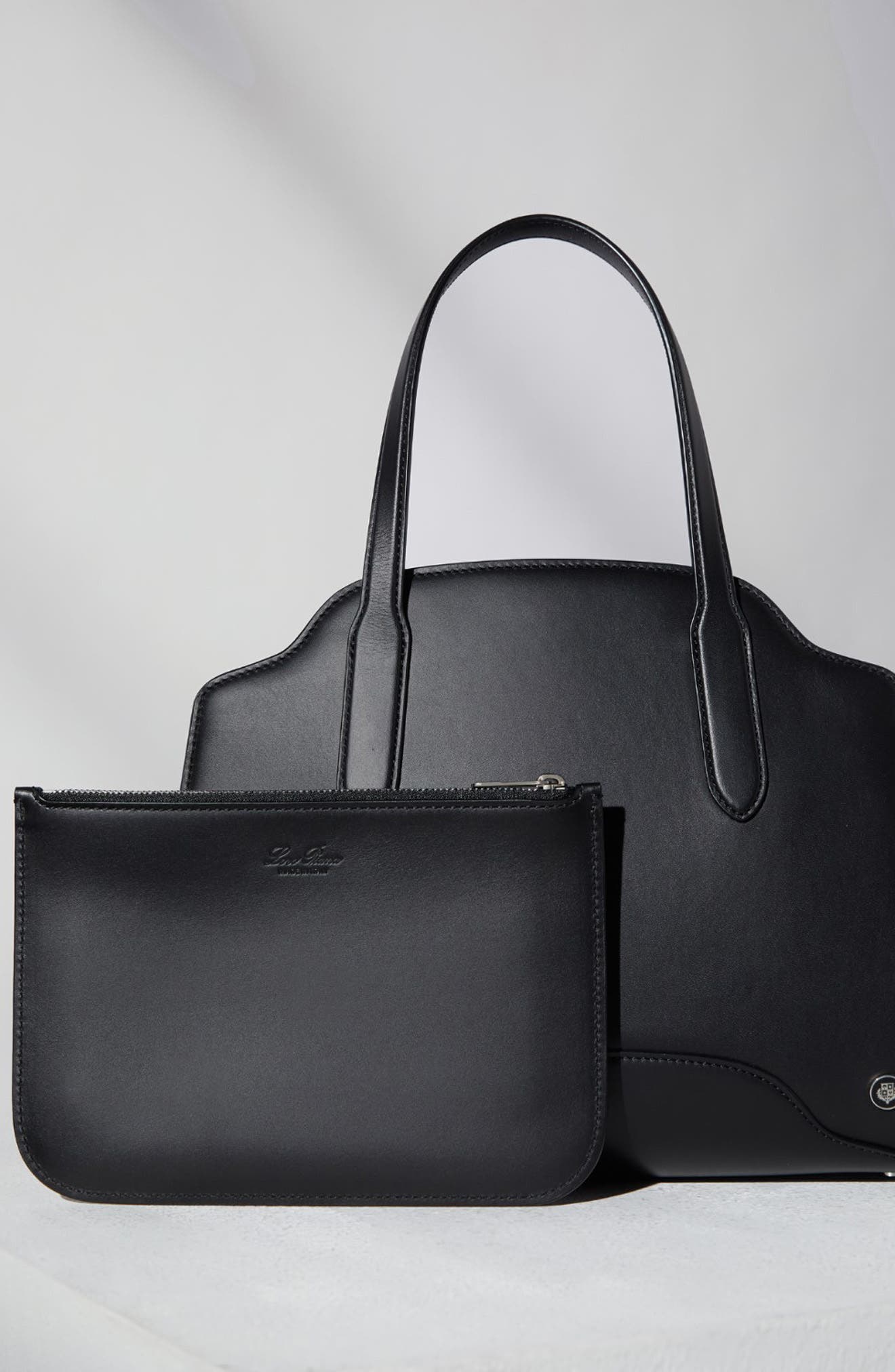 Loro Piana Medium Sesia Smooth Leather Tote, Alternate, color, 