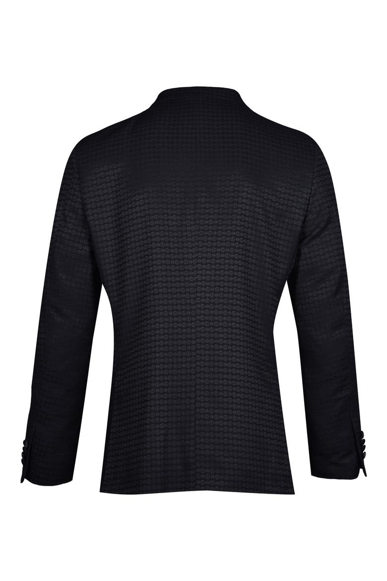 Two Button Peak Lapel Evening Jacket, Alternate, color, BLACK