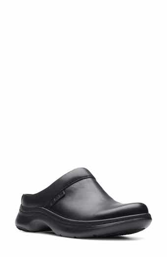 Clarks Womens Pro Gem Size 7 Black Leather