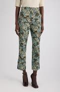 Dries Van Noten Posy Floral Motif Ankle Pants