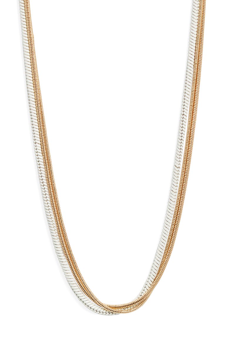 Nordstrom Snake Chain Layered Necklace, Main, color, Ivory- Gold
