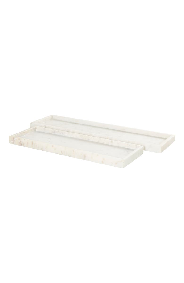 VIVIAN LUNE HOME Marble Tray - Set of 2, Main, color, 