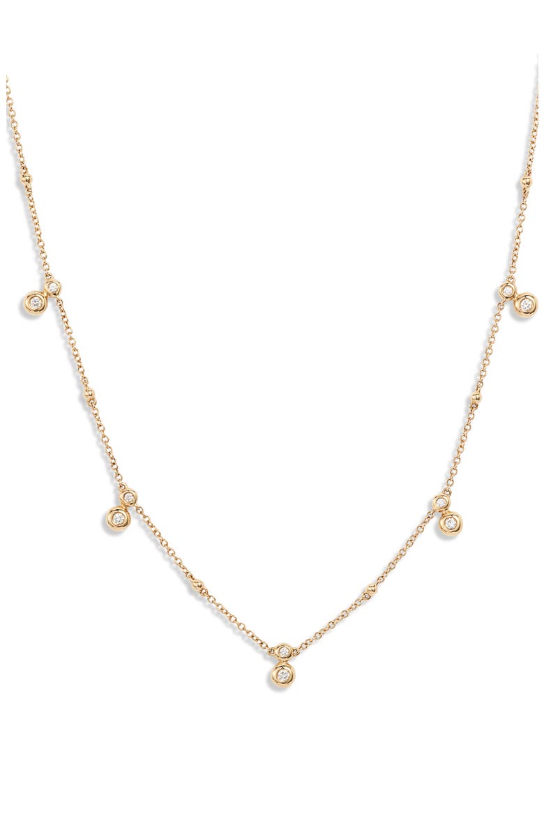 Monaco Diamond Station Necklace (Nordstrom Exclusive), Main, color, YELLOW GOLD/ DIAMOND