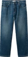 MANGO Cotton & Linen Straight Leg Jeans