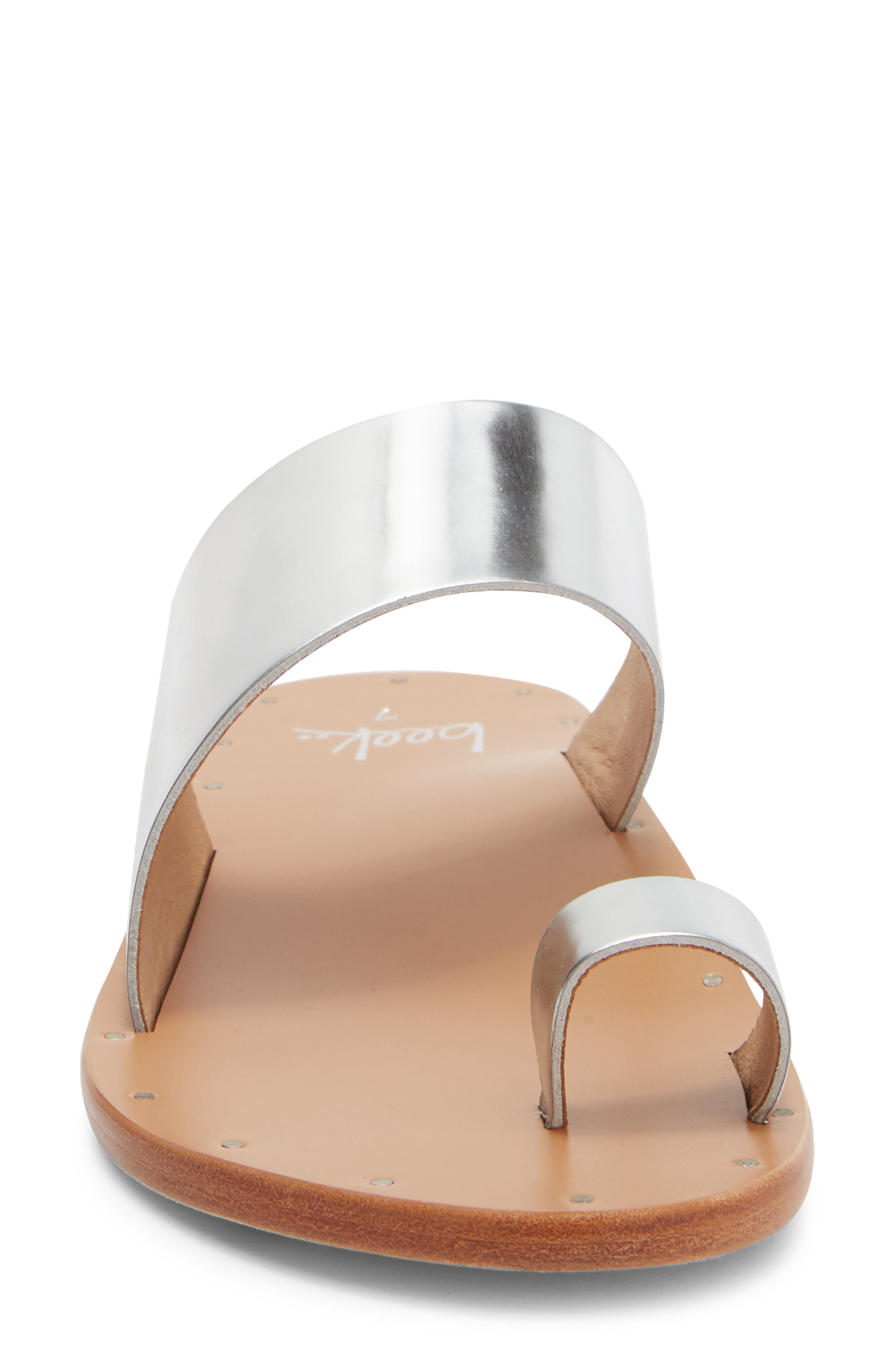 Beek Finch Toe Loop Sandal, Alternate, color, High Shine Silver