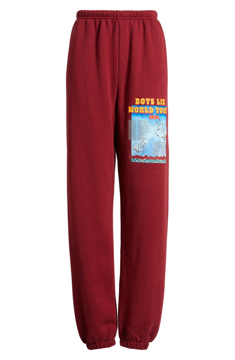 BOYS LIE Wolrd Tour Round 2 Kimmy Graphic Sweatpants, Alternate, color, Red